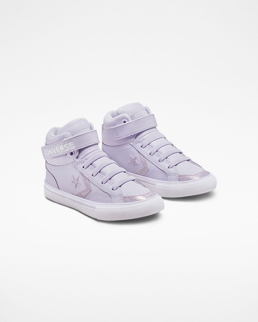 Tenisi Inalti Fete Converse Pro Blaze Curea Easy-On Glitter Violet Violet | RO ZVCSI472